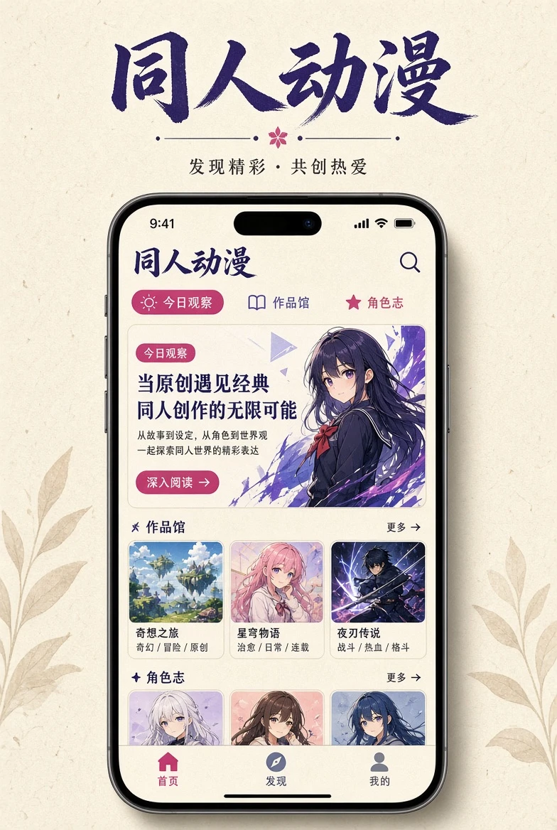 同人动漫APP服务展示